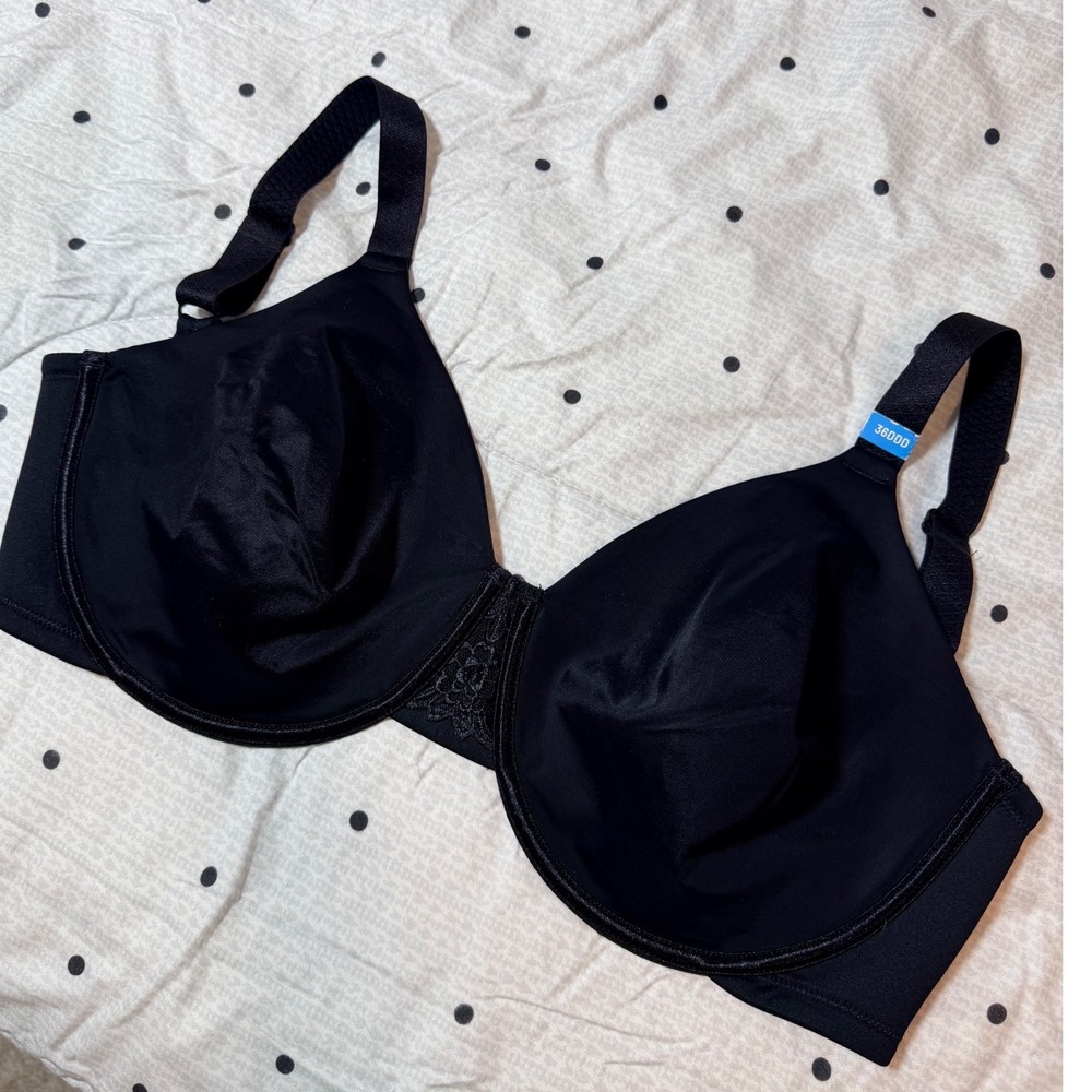 Vanity Fair 76080 Beauty Back Full Figure Underwire Bra Black 36DDD